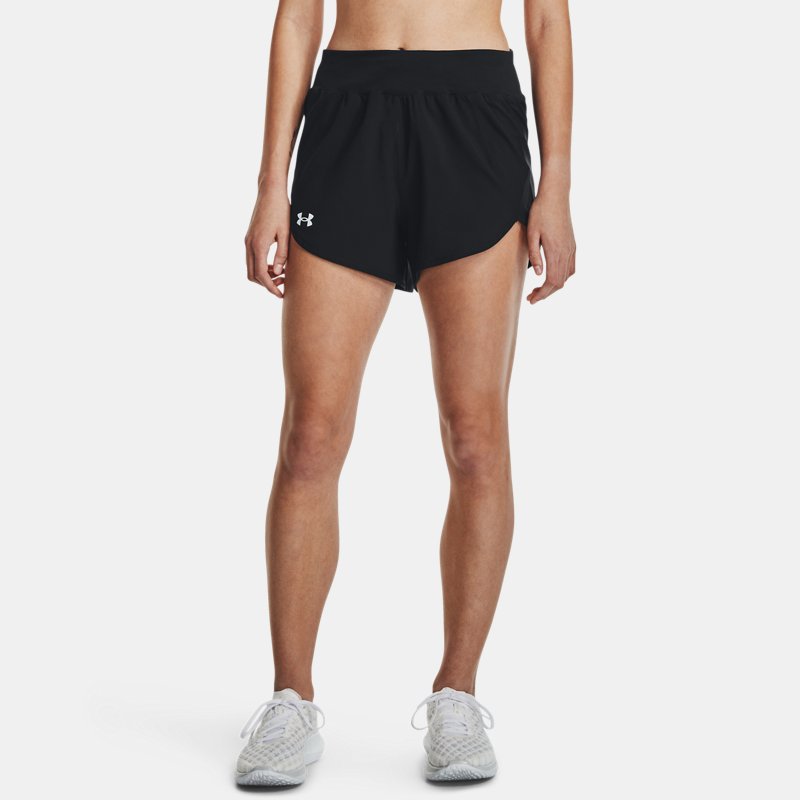 Women's Under Armour Fly-By Elite High-Rise Shorts Black / Black / Reflective M